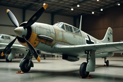 Messerschmitt Bf 109 G restauré exposé dans un musée de l'aviation avec livrée camouflage authentique de la Luftwaffe